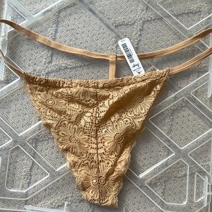 NWT- Tan G-String Thong- Large